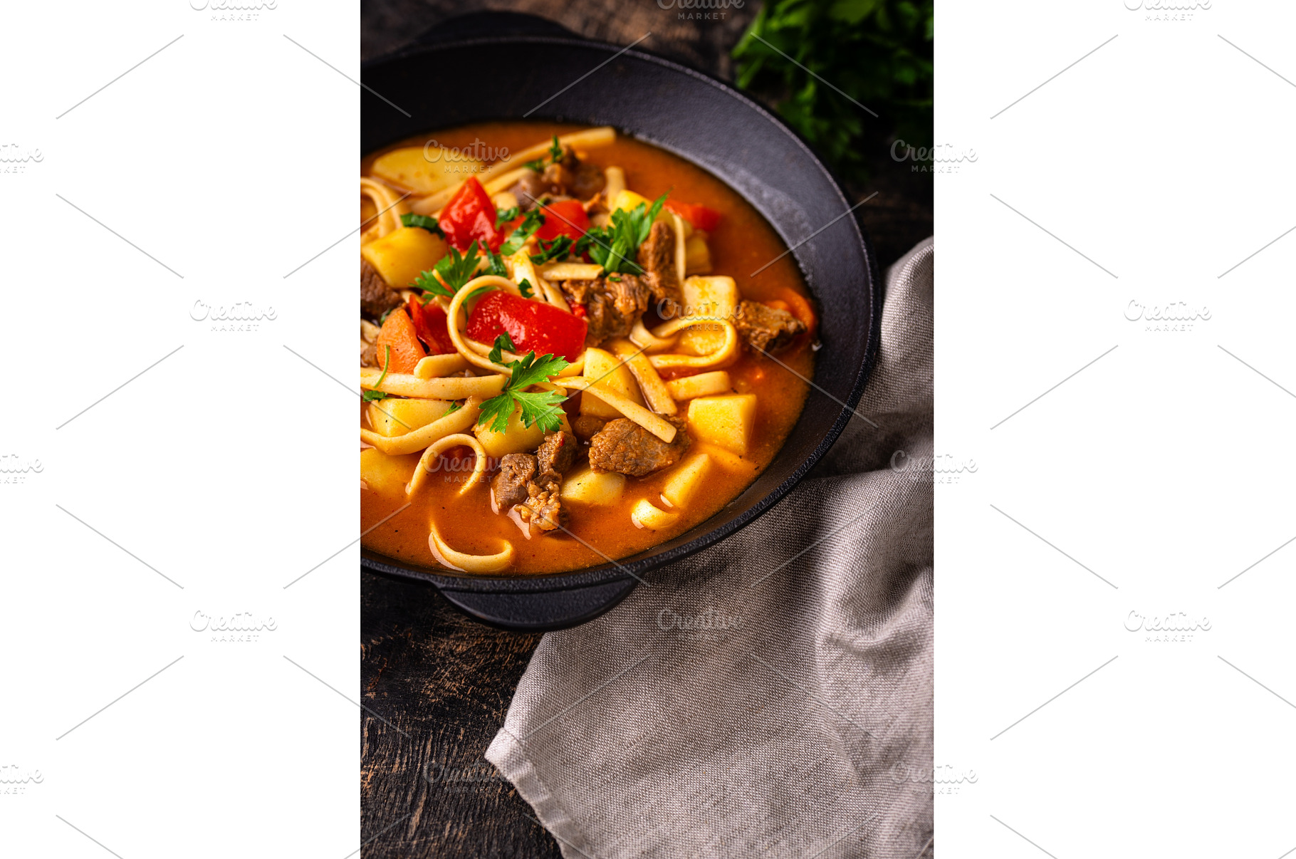 Lagman with beef and vegetables, a Food & Drink Photo by Yulia Furman