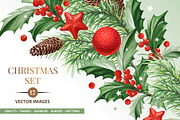 Christmas Set 3, a Background Graphic by Yulia Ogneva (Thumbnail 1 of 7)