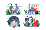 Part 1 Medical website illustrations, a Healthcare Illustration by Grivina's shop (Thumbnail 7 of 37)