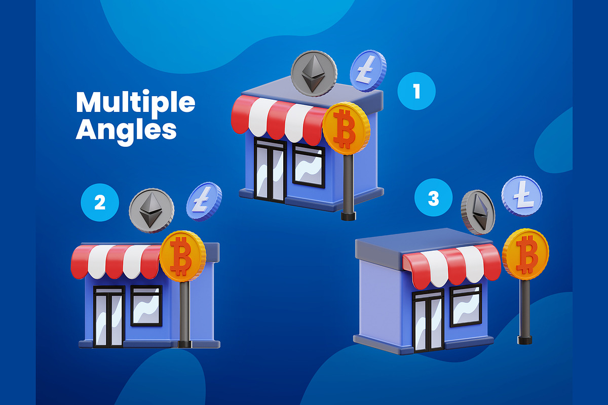 Cryptocurrency 3D Icons, an Object 3D Model by Rakata Studio (Photo 3 of 7)
