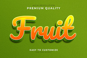 Fruit Text Style Effect Mockup