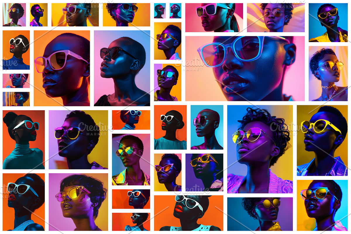 109 Fashion models in sunglasses, a Beauty & Fashion Photo by Handmadefont (Photo 3 of 113)