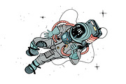 Astronaut in space + patterns, a Technology Illustration by Good Studio (Thumbnail 2 of 8)