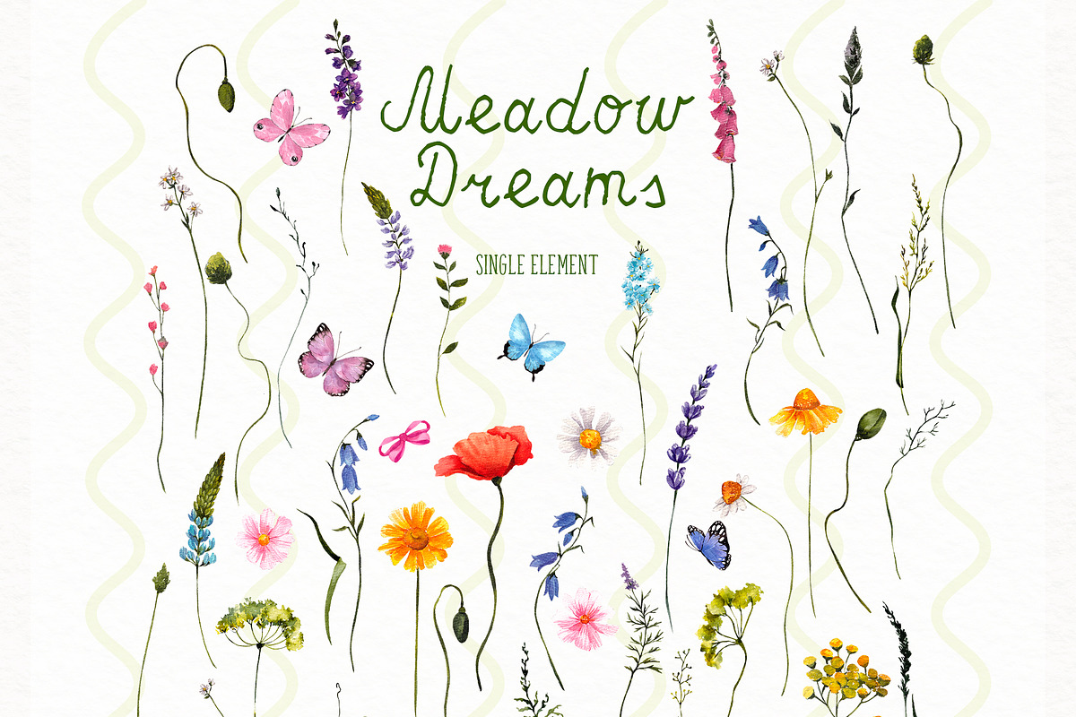 Meadow Dreams. Watercolor art, an Object Graphic by ma_i_vi (Photo 4 of 9)