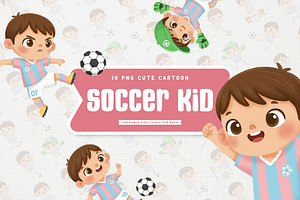 Friendly Soccer Kid Cute Cartoon, a Sport Illustration by Gohsantosa