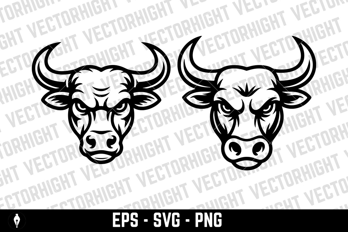 Logo of a bull or buffalo head, an Object Graphic by Vectorhight (Photo 3 of 5)