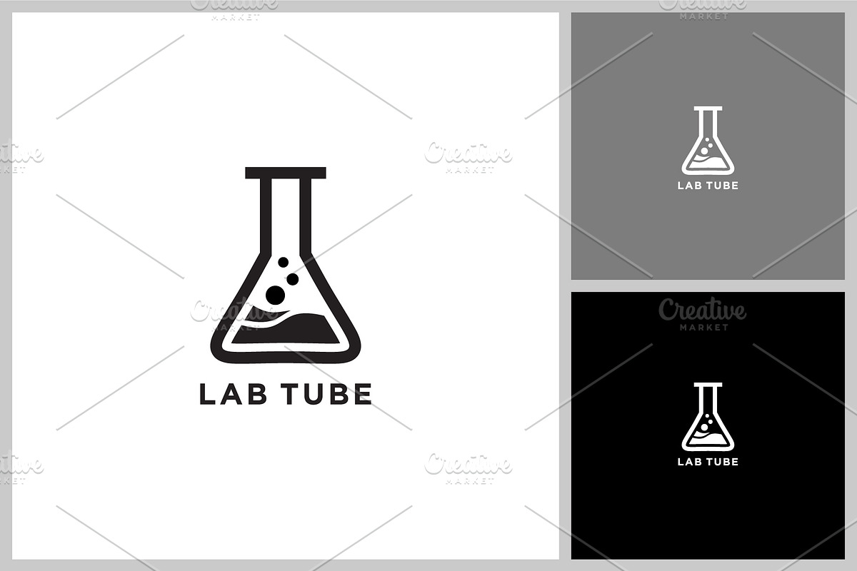 laboratory bottle logo design, a Branding & Logo Template by quadrazo