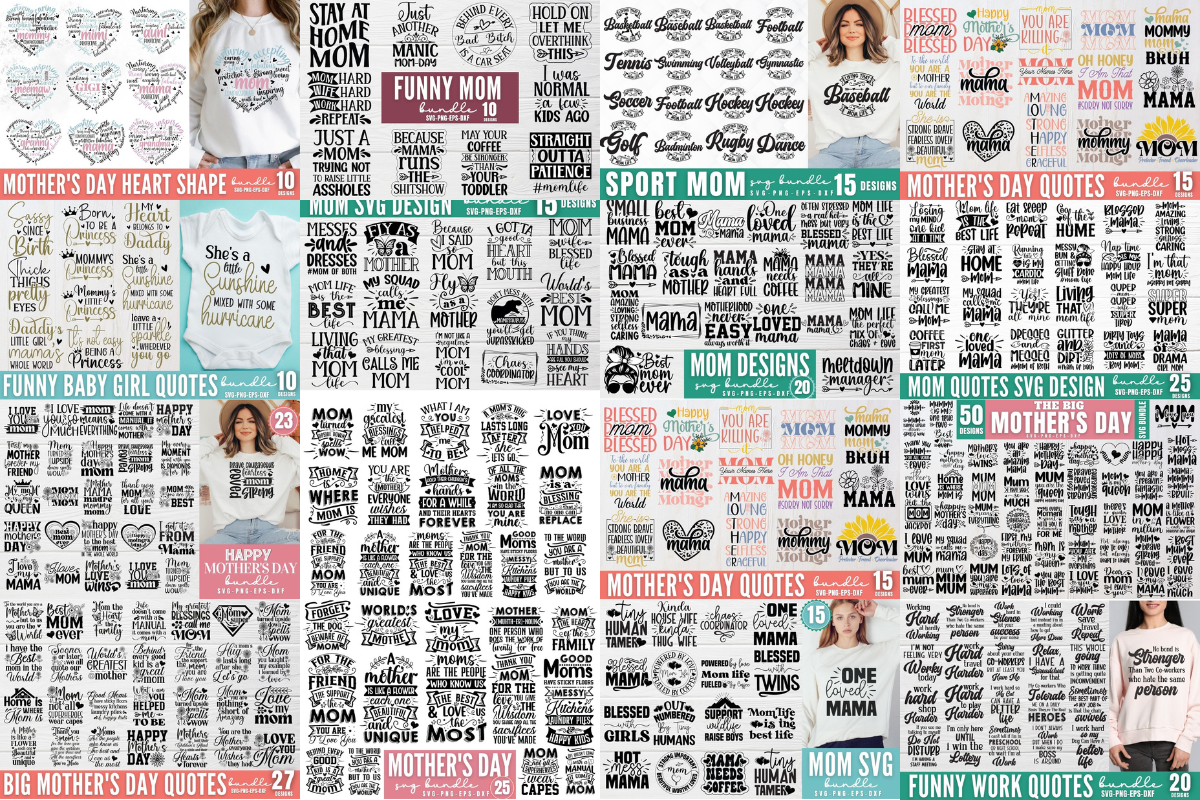 Huge Mother's Day SVG bundle, an Object Graphic by Design's Dark (Photo 2 of 3)