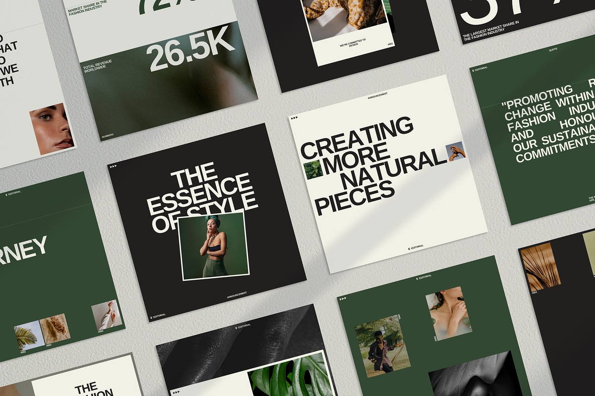 Editorial Templates (Canva & PSD), a Social Media Template by at.studio