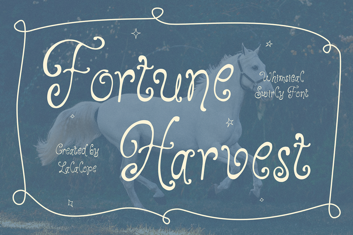 Fortune Harvest - Whimsical Font, a Handwritten Font by Lalalope (Photo 1 of 9)