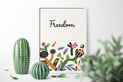 Floral cards, posters, banners set, a Decorative Illustration by Good Studio (Thumbnail 8 of 9)
