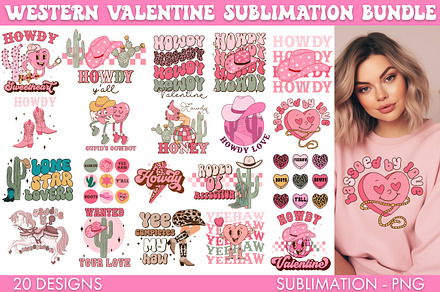 Western Valentine's Day PNG Bundle