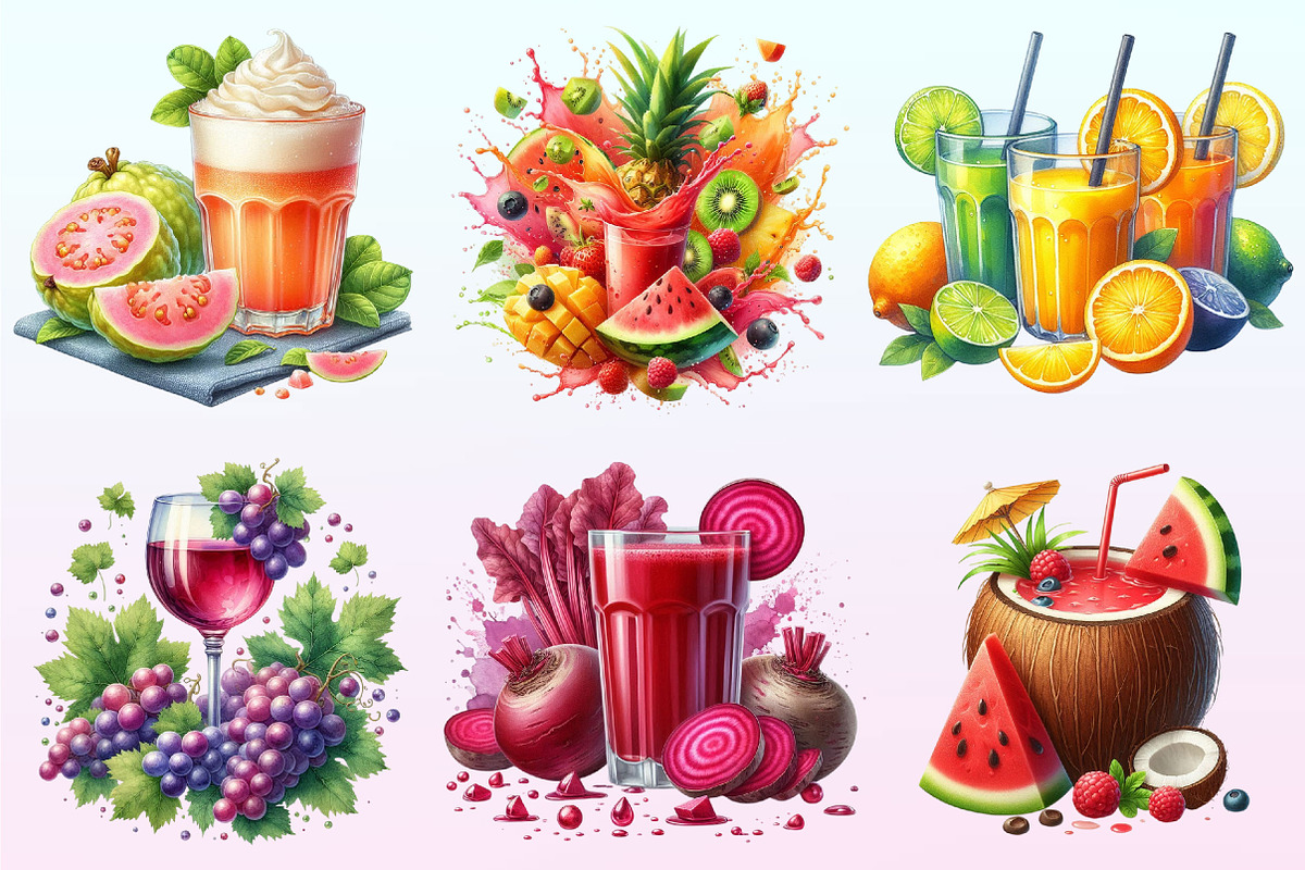 Juice Watercolor Clipart, a Graphic by CitraGraphics (Photo 3 of 4)