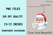 Watercolor Jolly Santa Faces Clipart, an Illustration by SVGArt (Thumbnail 8 of 8)