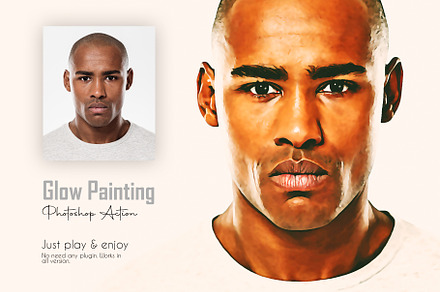 Glow Painting Photoshop Action, an Action Add-On by DesignCave