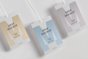 Clothes label tag blank white mockup