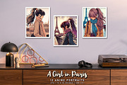 A Girl in Paris, a Person Illustration by Digital Art Creations (Thumbnail 6 of 8)