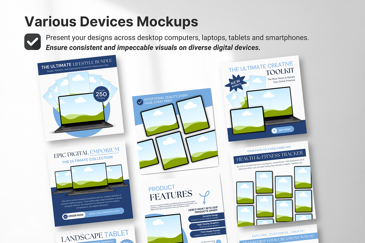 Digital Listing Mockup Templates, a Device Mockup by DigiPax (Photo 6 of 10)
