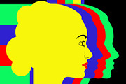 Silhouette of a Woman with Rainbow, a Background Graphic by Sharon Schwalbe (Thumbnail 4 of 6)