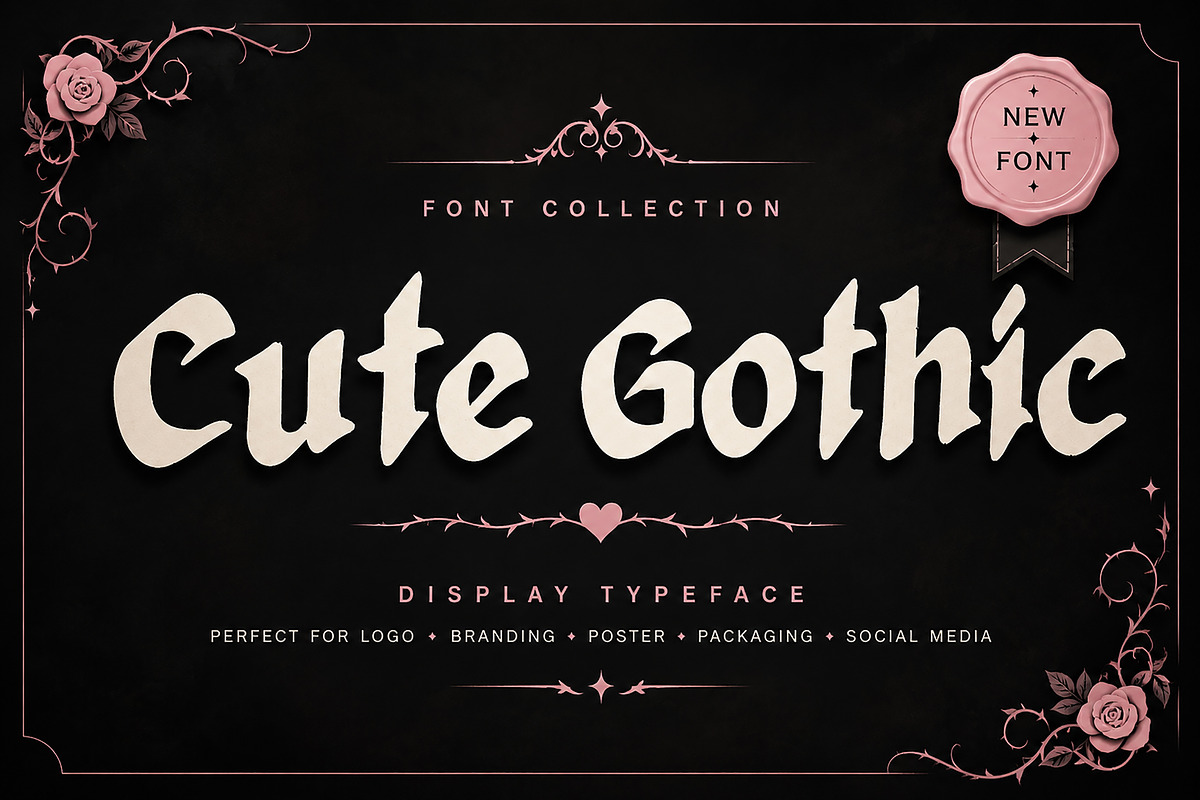 Cute Gothic, a Blackletter Font by Wow Magic (Photo 1 of 4)