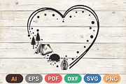Camping Heart Digital T-Shirt Design, a Graphic by Vector Portal (Thumbnail 4 of 6)
