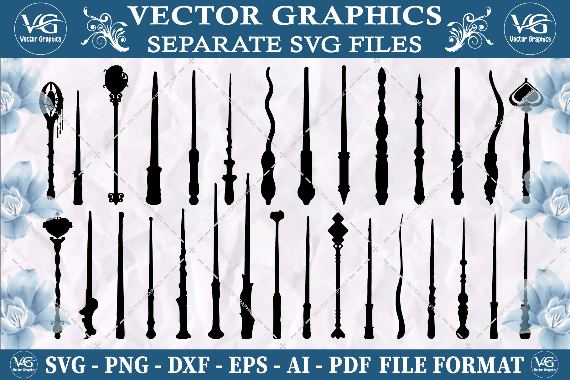 magic wand SVG vector design bundle file