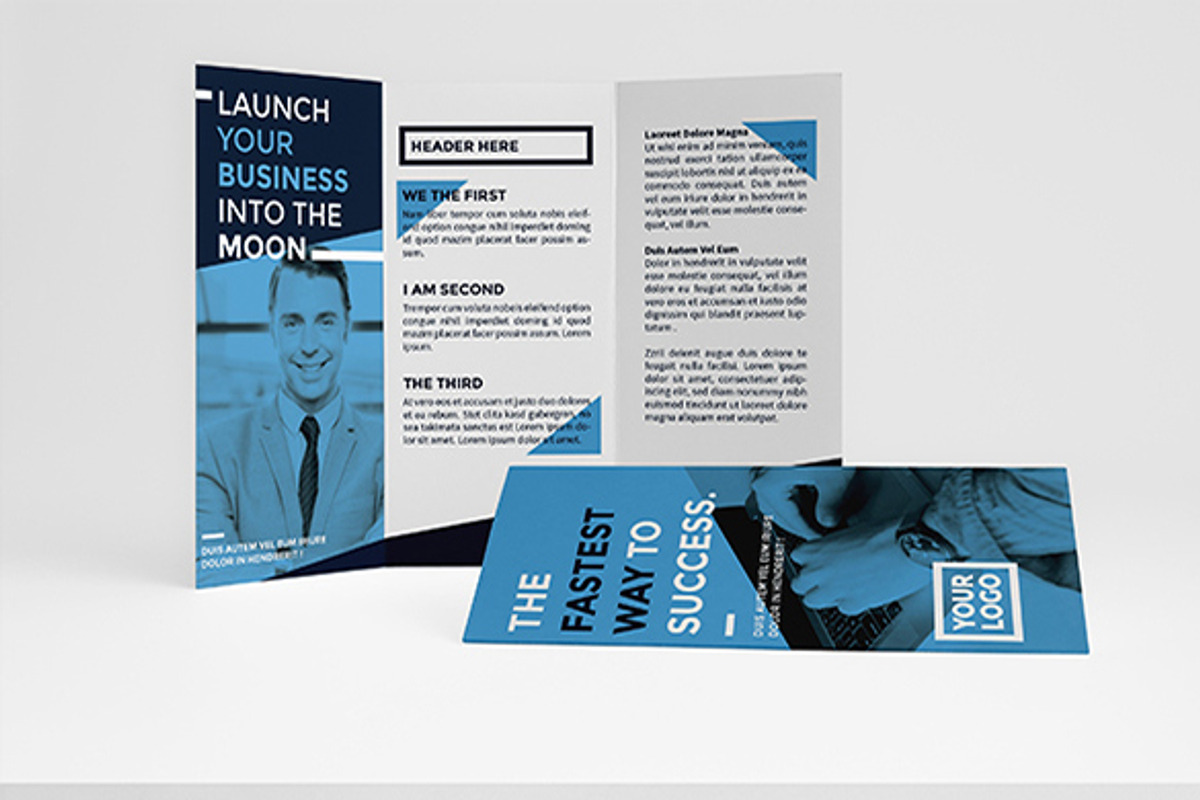 Minimal Blue Trifold, a Brochure Template by Birka Studio (Photo 1 of 4)