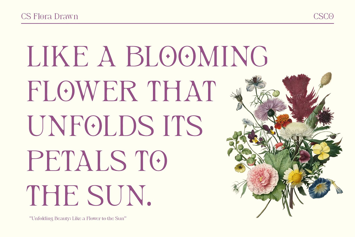 CS Flora Drawn, a Serif Font by Craft Supply Co. (Photo 2 of 8)