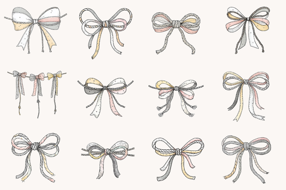 Coastal Coquette Bows PNG Clipart, a Seasonal Illustration by Designworld (Photo 5 of 8)