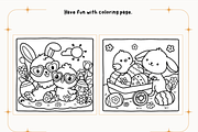 Groovy Easter Coloring Pages, a Seasonal Illustration by Design Station (Thumbnail 3 of 4)