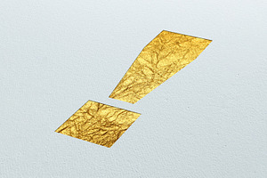 Golden Paper 2 Alphabet Typography