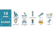 Barber Two Color Icon Set, an Object Graphic by Aimagenarium@gmail.com (Thumbnail 2 of 3)