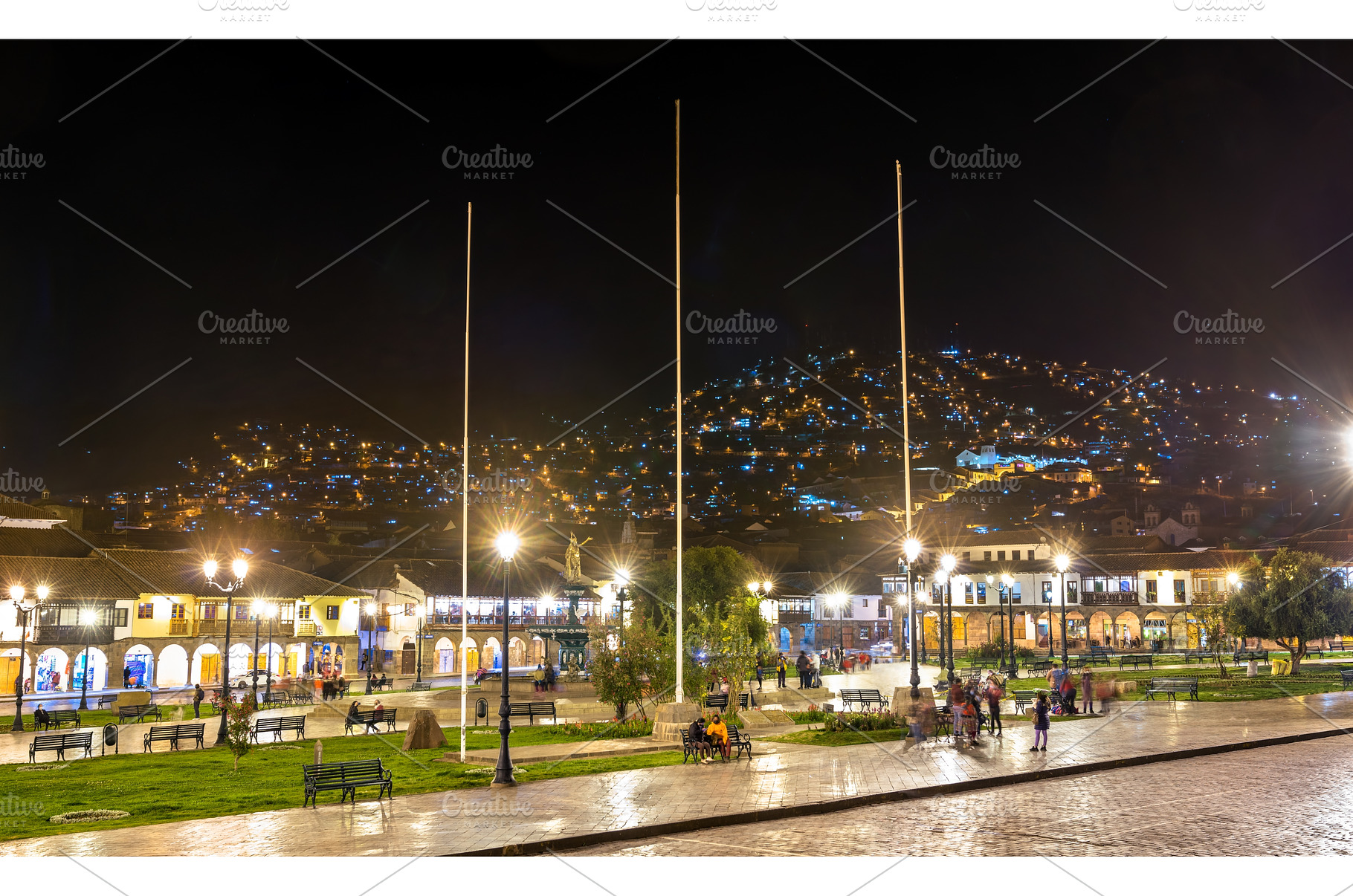 Central Square of Cusco in Peru, an Architecture Photo by Leonid Andronov