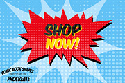 Procreate Comic Shape Brushes Stamps, a Brush Add-On by Studio Kitsch (Thumbnail 7 of 8)