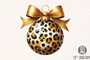Leopard Luxury Christmas PNG, an Illustration by Designking (Thumbnail 1 of 4)