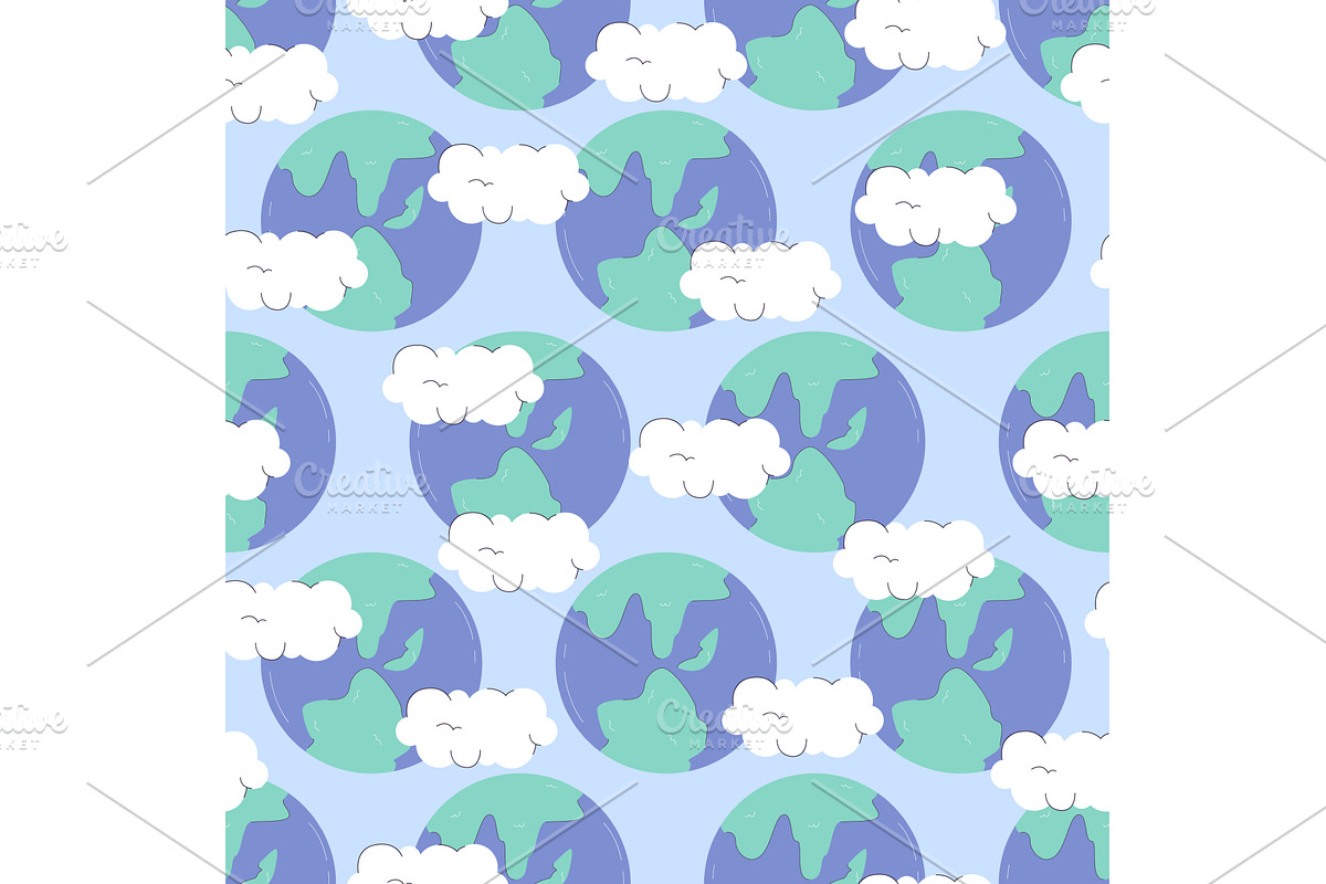 Abstract earth planet and white, an Illustration by Valerie Bodnar