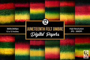 Juneteenth Felt Ombre Digital paper, a Pattern Graphic by Creative Store
