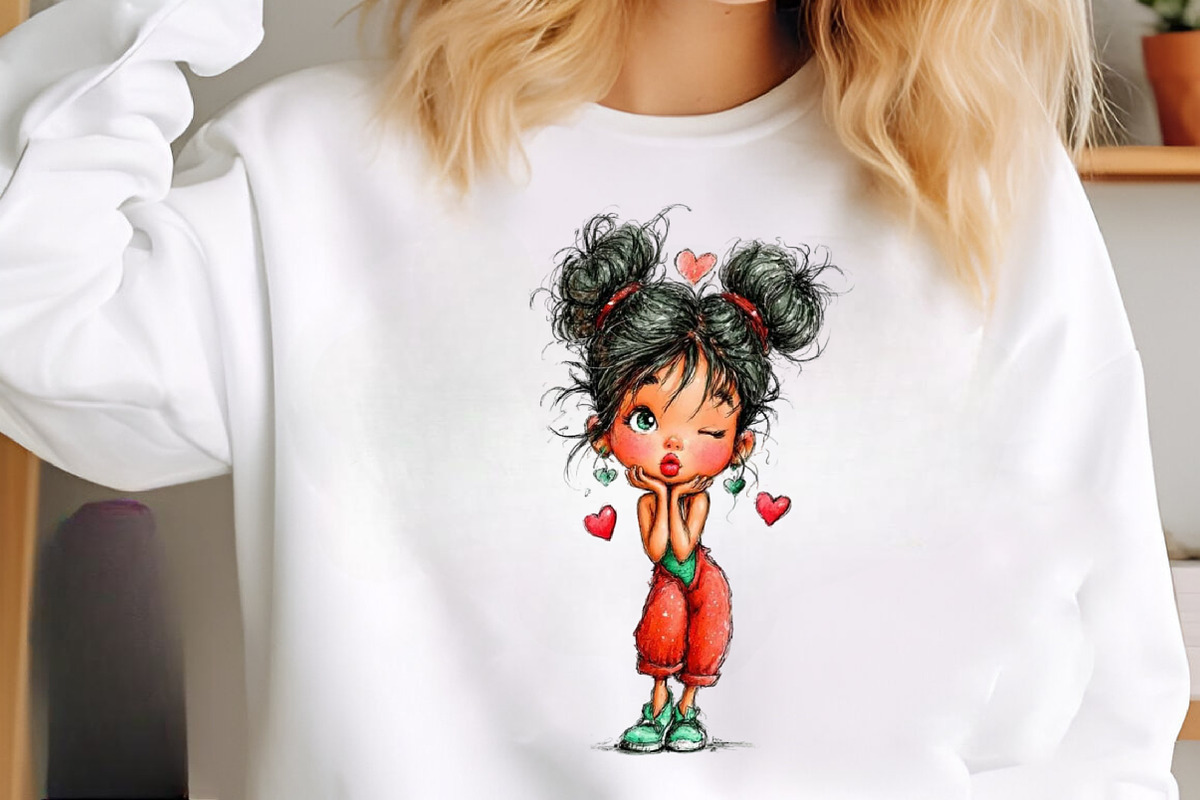 Quirky Valentine Girl Clipart Bundle, an Illustration by SinaCreation (Photo 9 of 11)