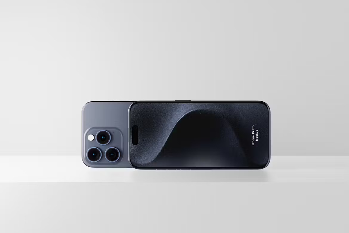 11 Psd iPhone 15 Pro Mockup, an iPhone Mockup by Se٧enStudio (Photo 3 of 12)