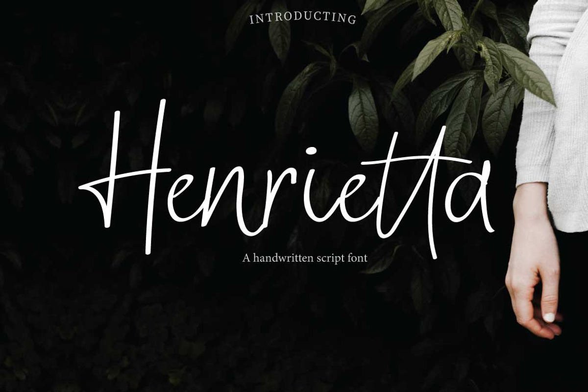 New! Henrietta | Signature Font preview 8