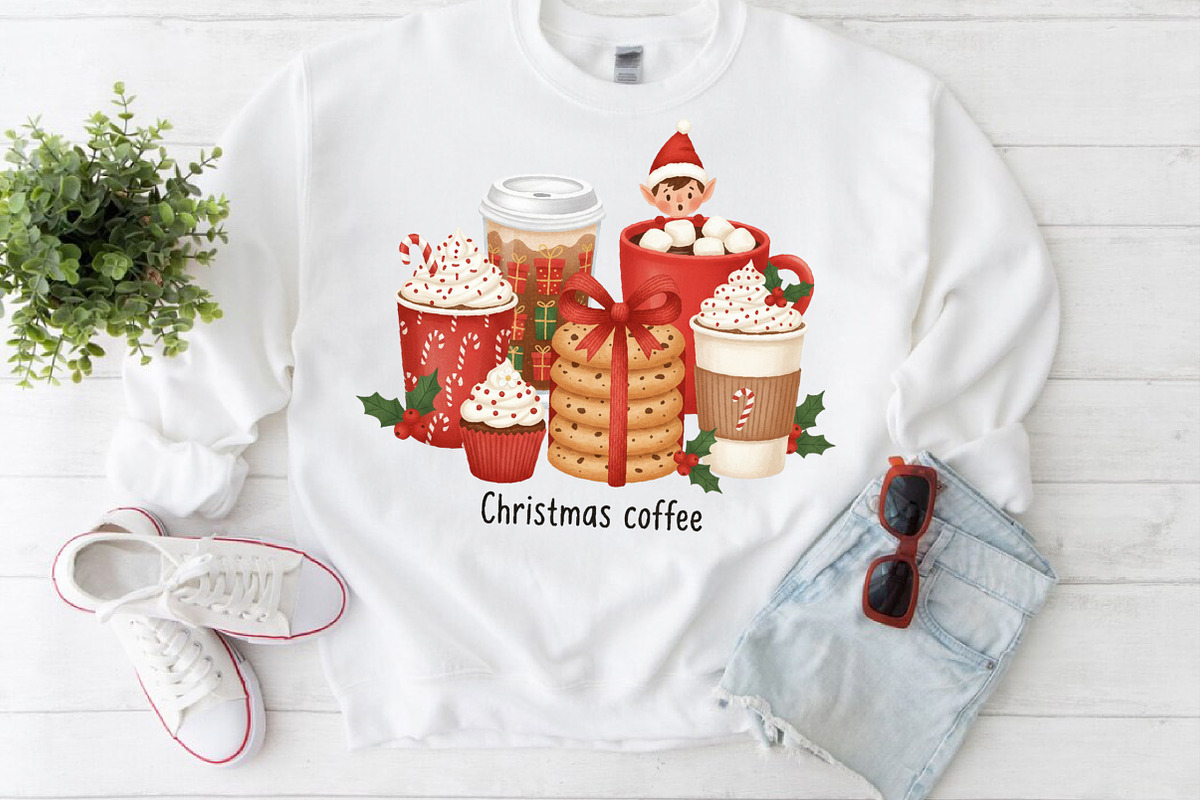 Christmas Coffee Sublimation PNG, an Illustration by Craft Nest (Photo 5 of 6)