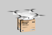 Delivery Drone Mockup, a Product Mockup by Bartama Graphic (Thumbnail 2 of 4)