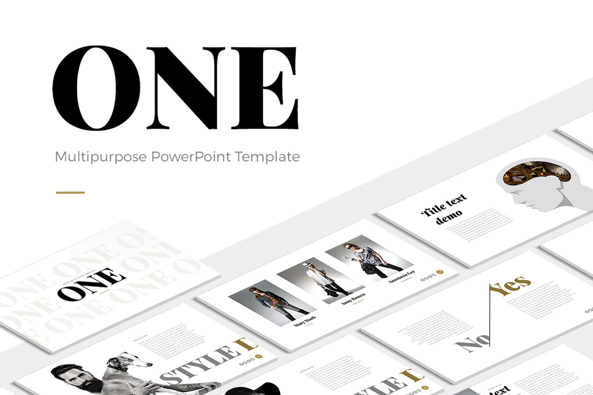 ONE Modern PowerPoint Template, a Presentation Template by HiSlide.io (Photo 1 of 8)
