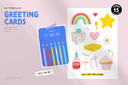 Party Clipart, Cards & Patterns, a Decorative Illustration by Ruslana Lubenets (Thumbnail 7 of 22)