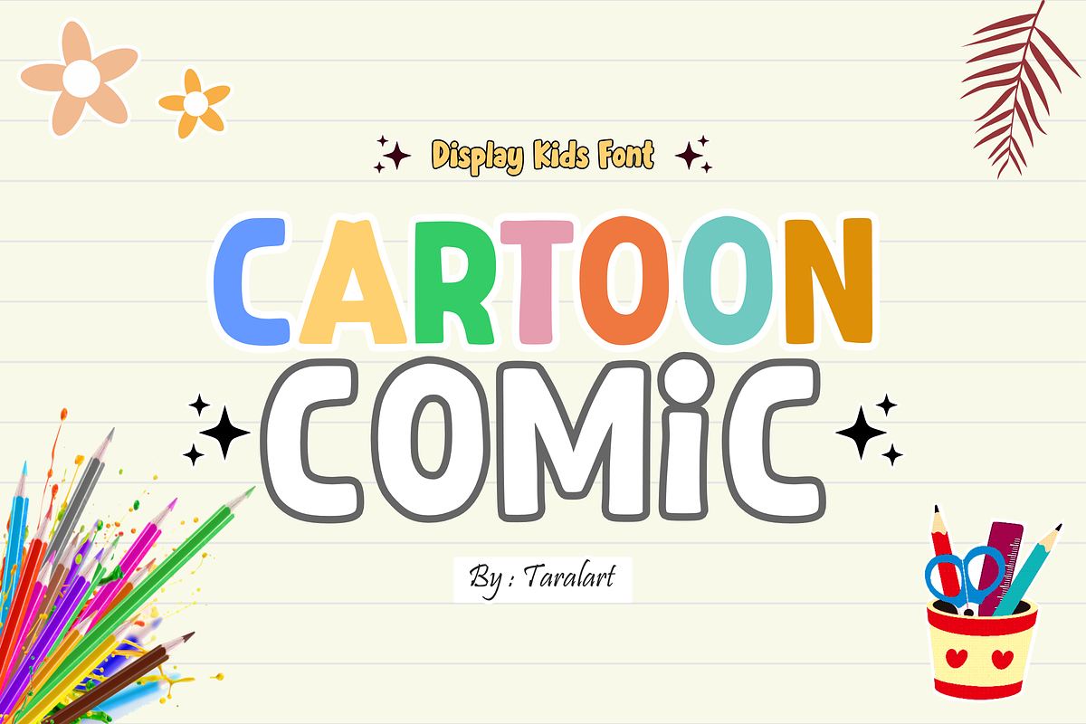 Retro School - Playful Display Font, a Sans Serif Font by KiddoGlyphs Studio (Photo 3 of 5)