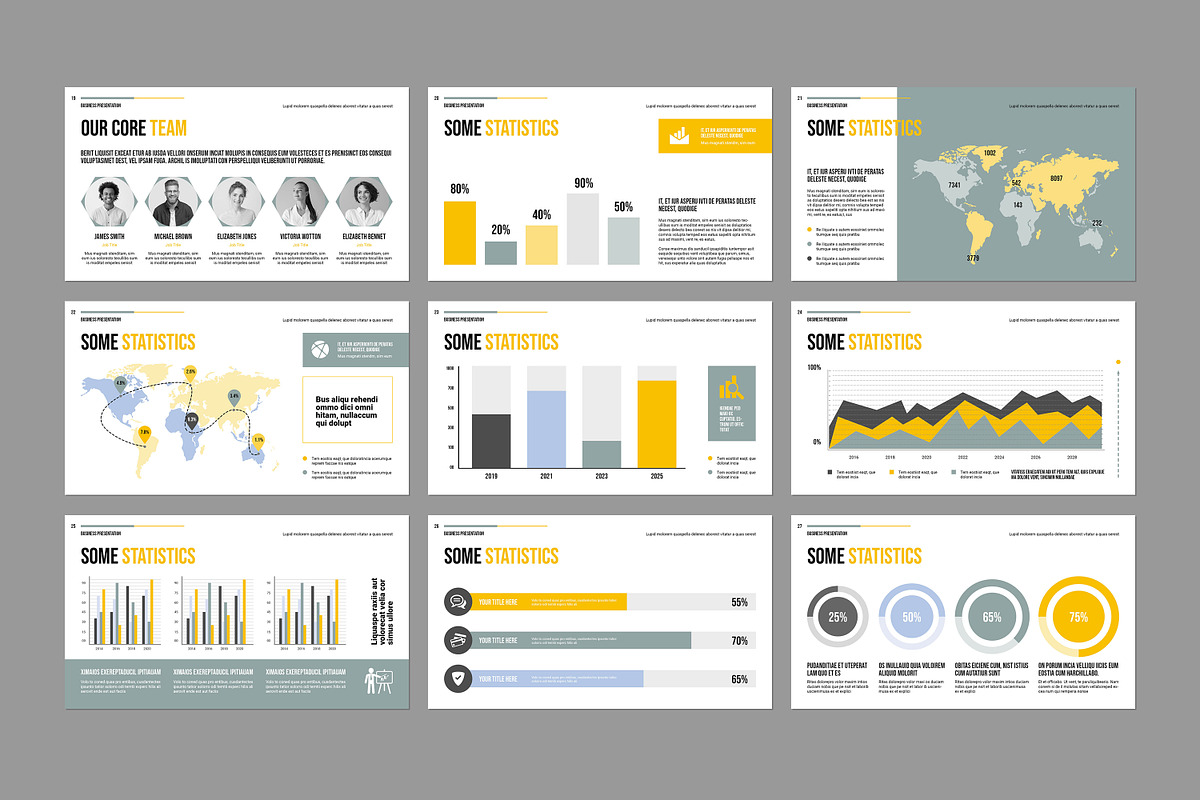 Business Pale Presentation Layout preview 4