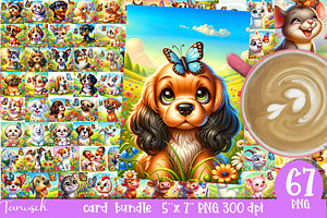 funny dog card printable bundle