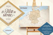 Le Tour du monde, Germany vector map, an Object Graphic by volume 1 visual design (Thumbnail 1 of 21)