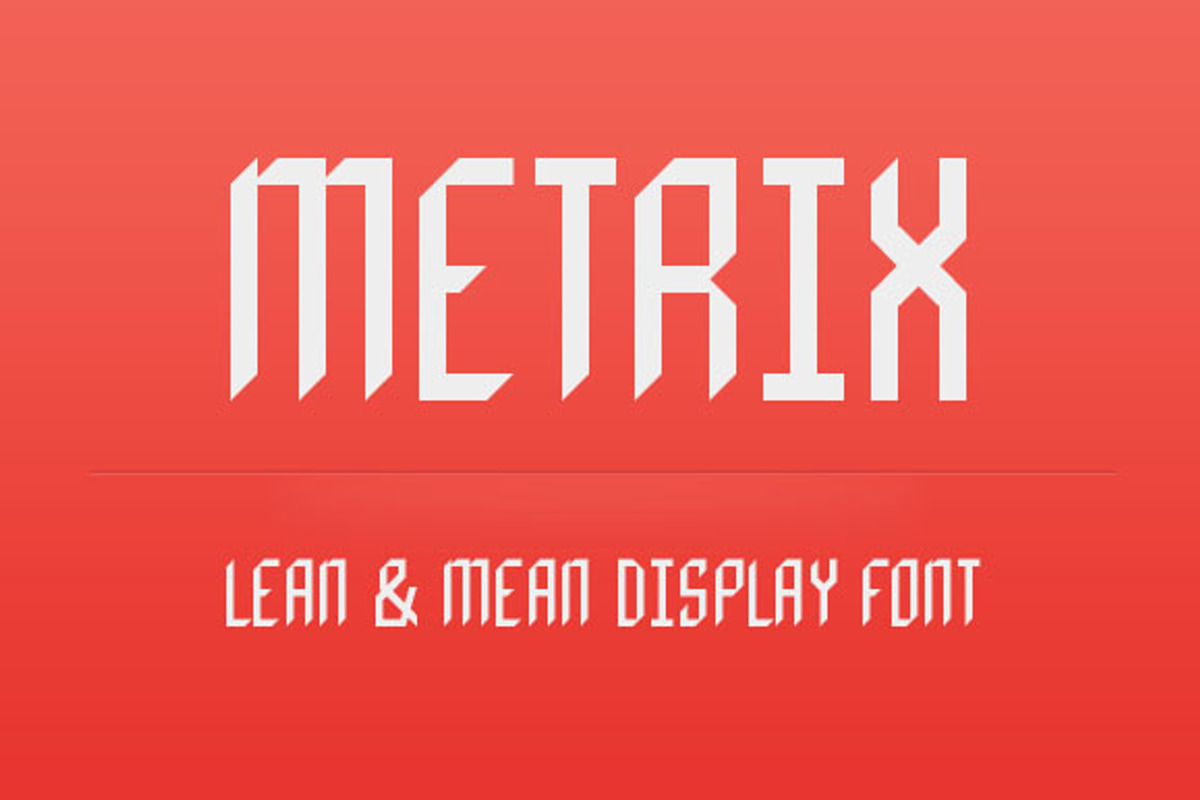 Metrix Display Font