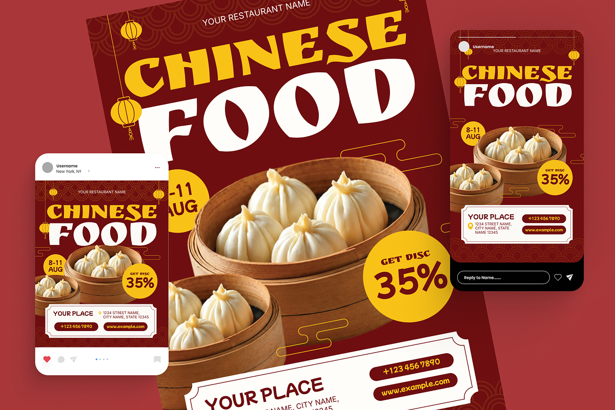 Chinese Food Flyer Set, a Flyer Template by Annora Studio (Photo 2 of 6)